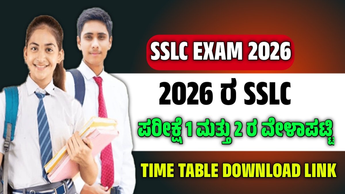 SSLC exam time table